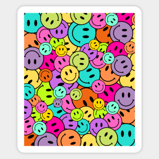 Fun Colorful Smileys - Keep Smiling! Sticker